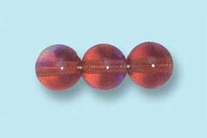 6mm Czech Pressed Round Druk-Smoke Topaz AB