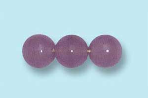 6mm Czech Pressed Round Druk-Purple Opal
