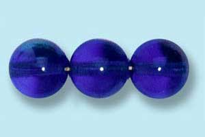 8mm Czech Pressed Glass Round Druk Beads-Sapphire Blue AB Aurora Borealis