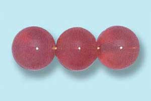 8mm Czech Pressed Round Druk-Pink Opal