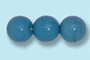 8mm Czech Pressed Glass Round Druk Beads-Opaque Turquoise Blue