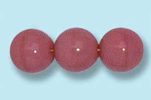 8mm Czech Pressed Glass Round Druk Beads-Opaque Pink