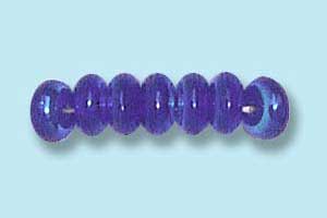 4mm Czech Pressed Glass Rondell Beads-Cobalt Blue AB