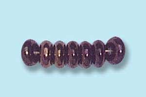 4mm Czech Pressed Glass Rondell Beads-Brown Iris