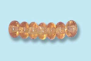 4mm Czech Pressed Glass Rondell Beads-Topaz Orange