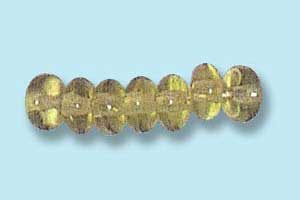 4mm Czech Pressed Glass Rondell Beads-Olive Green