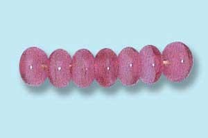 4mm Czech Pressed Glass Rondell Beads-Cranberry & White