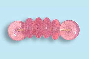 6mm Czech Pressed Glass Rondell Beads-Pink Opal