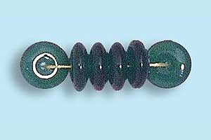 6mm Czech Pressed Glass Rondell Beads-Dark Green Opal