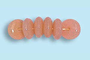 6mm Czech Pressed Glass Rondell Beads-Beige Opal