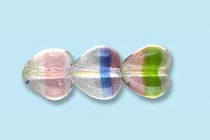 6mm Czech Pressed Glass Heart Beads-Art Glass