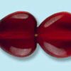 8mm Czech Pressed Glass Heart Beads-Garnet