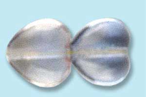 8mm Czech Pressed Glass Heart Beads-Rose Sapphire