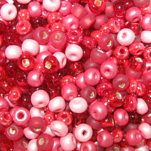 6/0 Czech Seed Bead, Cupid's Crush Mix