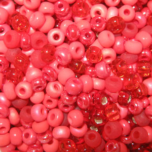 6/0 Czech Seed Bead, Coral Reeflections Mix