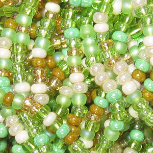 6/0 Czech Seed Bead, Earth Glimmers Mix