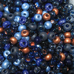 6/0 Czech Seed Bead, Night's Templar Mix