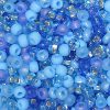 6/0 Czech Seed Bead, Tranquil Blue Water Mix