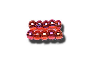 11-0 Two Tone Lined Iridescent Orange-Black Czech Seed Bead