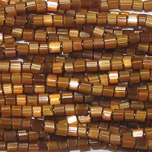 11/0 Czech Two Cut Seed Bead Brown Satin