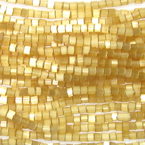 11/0 Czech Two Cut Seed Bead Topaz Satin