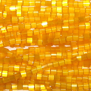 11/0 Czech Two Cut Seed Bead Orange Satin