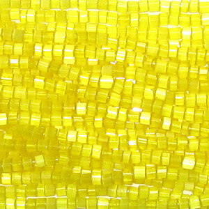 11/0 Czech Two Cut Seed Bead Yellow Satin