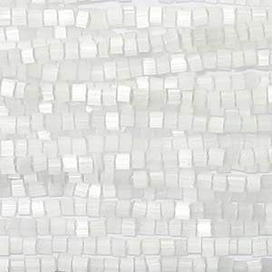 11/0 Czech Two Cut Seed Bead White Satin