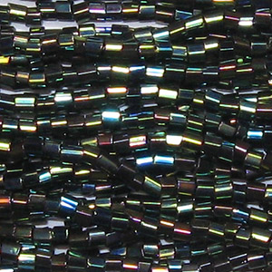 11/0 Czech Two Cut Seed Bead Green Iris