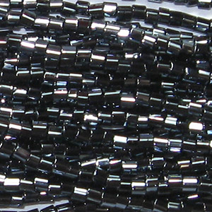 11/0 Czech Two Cut Seed Bead Gunmetal