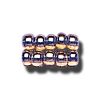 11-0 Two Tone Lined Topaz Brown-Denim Blue Czech Seed Bead