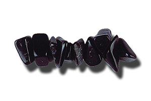 Black Onyx Semi-Precious Gemstone Bead Chips, 16" Strands