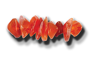 Carnelian Semi-Precious Gemstone Bead Chips, 16" Strands