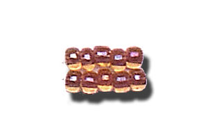 11-0 Two Tone Lined Iridescent Light Topaz-Brown Japanese Seed Bead