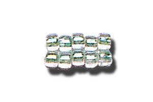 11-0 Lined Iridescent Sea Foam Green Japanese Seed Bead