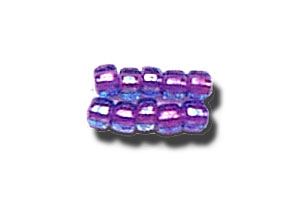 11-0 Two Tone Lined Iridescent Aqua Blue-Dark Pink Japanese Seed Bead