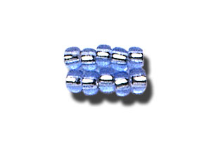 11-0 Silver Lined Light Sapphire Blue Japanese Seed Bead