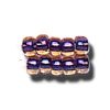 11-0 Two Tone Lined Iridescent Light Topaz Brown-Capri Blue Japanese Seed Bead