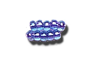 11-0 Two Tone Lined Iridescent Aqua Blue-Purple Japanese Seed Bead