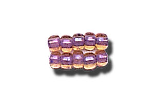 11-0 Two Tone Lined Iridescent Topaz Brown-Purple Japanese Seed Bead