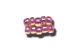 11-0 Two Tone Lined Iridescent Topaz Brown-Rose Pink Japanese Seed Bead