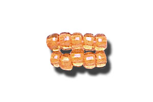 11-0 Two Tone Lined Slight AB Topaz Brown-Orange Japanese Seed Bead