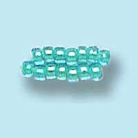 14-0 Two Tone Lined Aqua Blue-Light Green Japanese Seed Bead