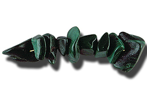 Imitation Malachite Semi-Precious Gemstone Bead Chips, 16" Strands