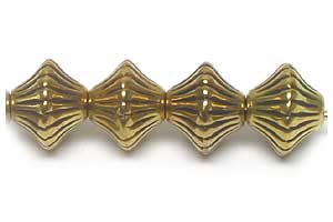 6mm Antique Gold Plasticized Metal Hogan