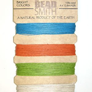 10lb Hemp Twine, 4-42ft Coils, Bright Colors