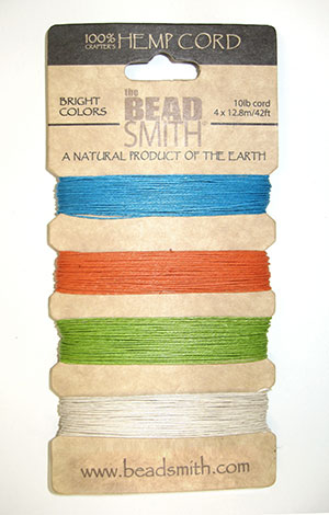 10lb Hemp Twine, 4-42ft Coils, Bright Colors