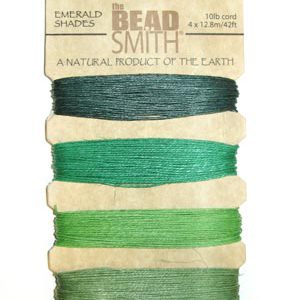 10lb Hemp Twine, 4-42ft Coils, Emerald Green Shades