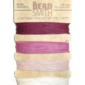 10lb Hemp Twine, 4-42ft Coils, Ruby Shades