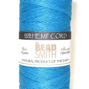 10lb Hemp, Twine 50 Grams/394 Ft., Aqua Blue